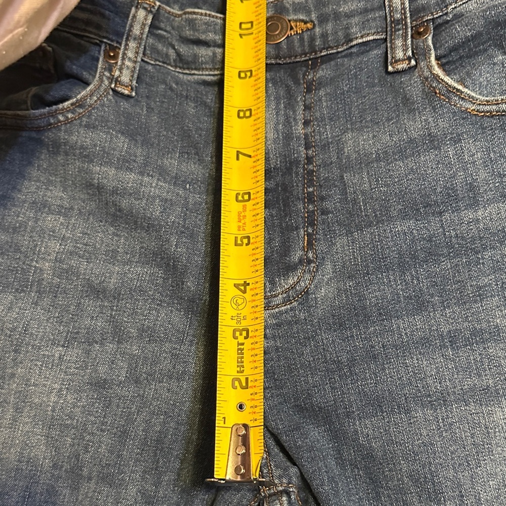 A171.   Aeropostale Women's Classic Blue mid rise Boot Cut Jeans size 10 L - Picture 8 of 11